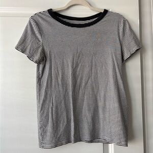 Old Navy Black and White Striped Tee